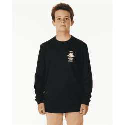 Teeshirt junior RIPCURL Search Icon L/S Tee -Boy Black