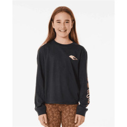 Teeshirt junior RIPCURL Sun Catcher Ls Tee-Girl Washed Black