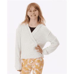 Sweat junior RIPCURL Cosy V Neck Hood -Girl Off White
