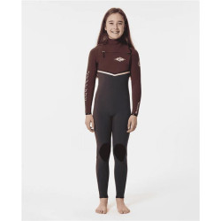 Combinaison intégrale junior RIPCURL Kids Flashbomb 4/3 C/Zip Maroon