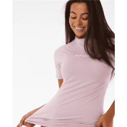 Lycra femme RIPCURL Classic Surf Ss Upf Rashguard Lilac
