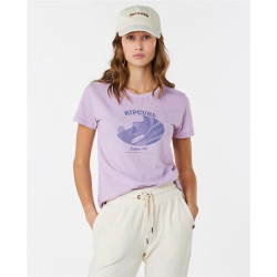 Teeshirt femme RIPCURL Re-Entry Crew Neck Tee Lilac