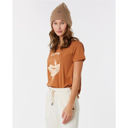 Teeshirt femme RIPCURL Re-Entry Crew Neck Tee Light Brown