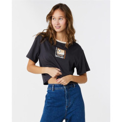 Teeshirt femme RIPCURL Color Block Crop Tee Phantom