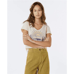 Teeshirt femme RIPCURL V Standard Tee Off White