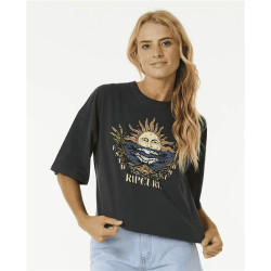 Teeshirt femme RIPCURL Shore Break Heritage Crop Tee Washed Black