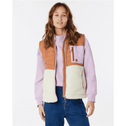 Sweat femme RIPCURL Anti-Series Anoeta Fleece Vest Light Brown