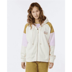 Sweat femme RIPCURL Galicia Full Zip Fleece Off White