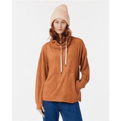 Sweat femme RIPCURL Cosy Roll Neck Ii Light Brown