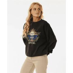 Sweat femme RIPCURL Shore Break Crew Washed Black
