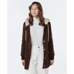 Veste femme RIPCURL New Vamos Long Fleece Dark Brown