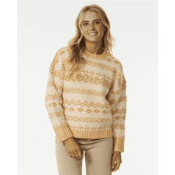 Pull femme RIPCURL La Isla Sweater Off White
