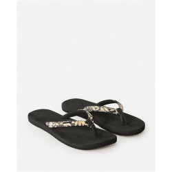 Tongs femme RIPCURL Freedom Bloom Open Toe Black/Tan