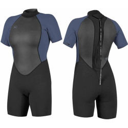 Shorty femme O NEILL Reactor II 2mm BZ Noir / Cobalt