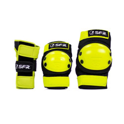 Set de protection SFR ROLLER Youth Ramp Triple Pad Set Black/Lime