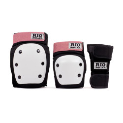 Set de protection RIO ROLLER Triple Pad Set Black/Rose