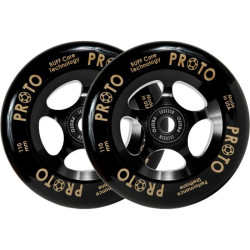 Paire de roues trottinette PROTO Gripper Black/Black 110mm