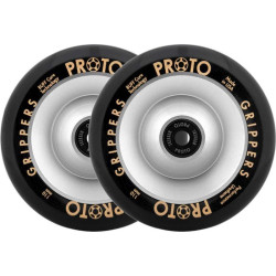 Paire de roues trottinette PROTO Gripper Fullcore Argent 110mm