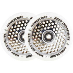 Paire de roues trottinette ROOT INDUSTRIES Honey Blanc Mirror 110mm