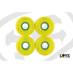 Roues longboard 1LOVE Corro 80A Jaune 65mm