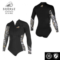 Shorty manches longues femme SOORUZ Divine 1/1 Mini Zip black S
