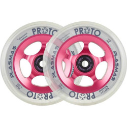 Paire de roues trottinette PROTO Plasma Neon Pink 110mm
