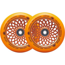 Paire de roues trottinette ROOT INDUSTRIES Lotus Radiant Orange 110mm