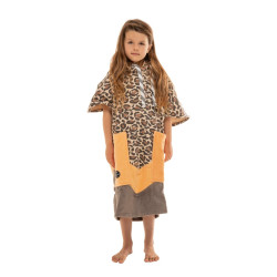 V Poncho Kid (6-9ans) ALL IN Leopard Beige