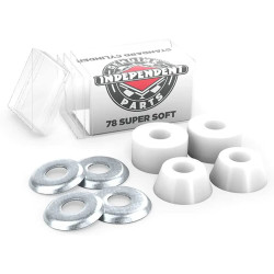 Gommes skateboard INDEPENDENT Bushings (Jeu De 4) Cylinder Super Soft 78A Blanc