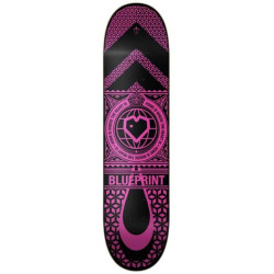 Plateau de skate BLUEPRINT Home Heart Noir/Rose 7.875