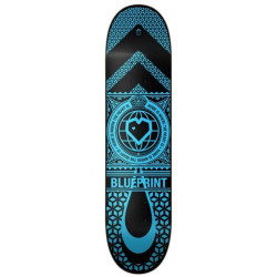 Plateau de skate BLUEPRINT Home Heart Noir/Bleu 8.25