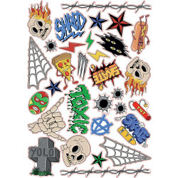 Autocollants SFR ROLLER Sticker Sheet Skulls