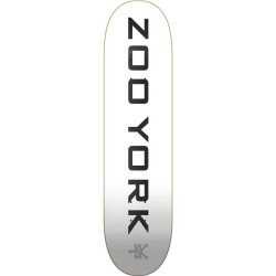 Plateau de skate ZOO YORK Classic Logo Block Blanc 7.75