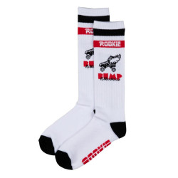 Chaussettes roller ROOKIE ROLLERSKATES 16 Mid Calf BUMP White/Red 45111