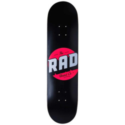 Plateau de skate RAD Solid Logo Noir/Rouge 8.0