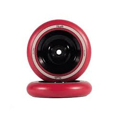 Paire de roues trottinette NORTH Full core Black/Red 110mm