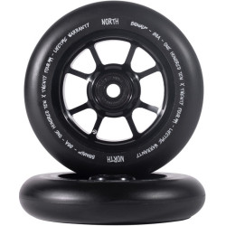 Paire de roues trottinette NORTH Signal V2 Noir mat 110mm