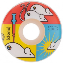 Roues skateboard ALIEN WORSHOP (Jeu De 4) Clone Replicate Blanc 52mm