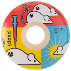 Roues skateboard ALIEN WORSHOP (Jeu De 4) Clone Replicate Blanc 54mm