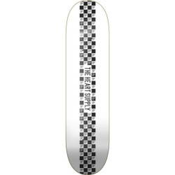 Plateau de skate HEART SUPPLY Check Stripe Blanc 8.0