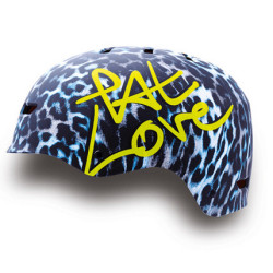 Casque PAT LOVE Blue Leopard M