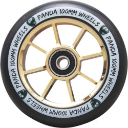 Roue trottinette PANDA Spoked V2 Gold Chrome 100mm