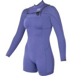 Shorty Femme Sooruz manche longue Divine Front Zip purple