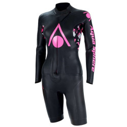 Combinaison Triathlon femme Aquasphère limitless suit v2 black bright pink