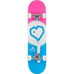 Skate BLUEPRINT Spray Heart V2 Blanc/Rose 7.75