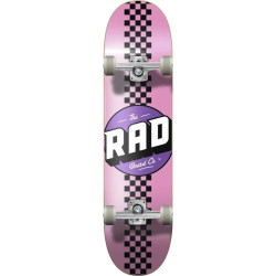 Skate RAD Checker Stripe Rose/Noir 7.75