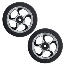 Paire de roues trottinette PREY Feel Argent/Noir 110mm