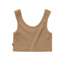 Glow Crop Tank Women - Slate Brown - XL