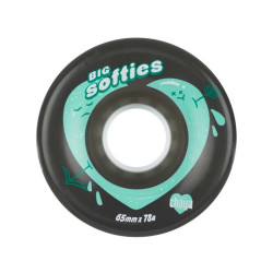 Roues roller CHAYA Big Softies Clear Black 65mm*37mm/78a (pack de 4)
