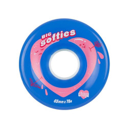 Roues roller CHAYA Big Softies Clear Blue 65mm*37mm/78a (pack de 4)
